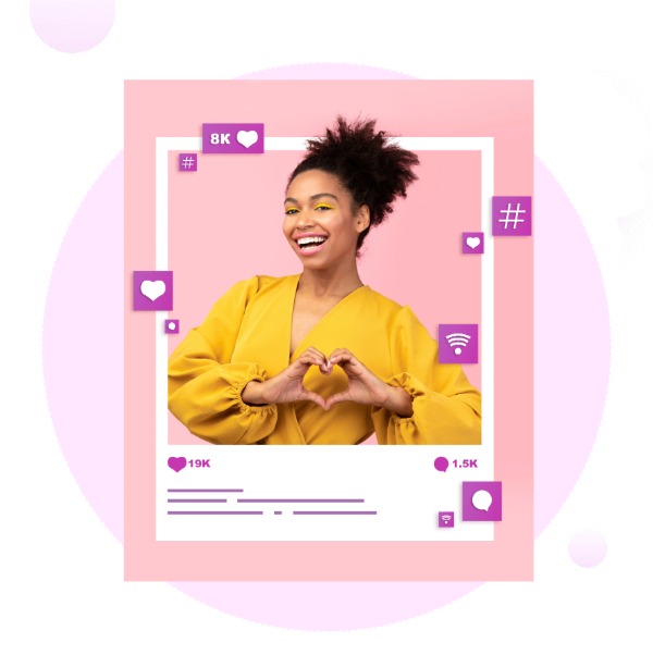 girl at a social media post